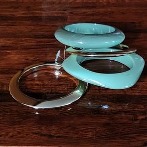 Green & Gold Bangle Bracelets